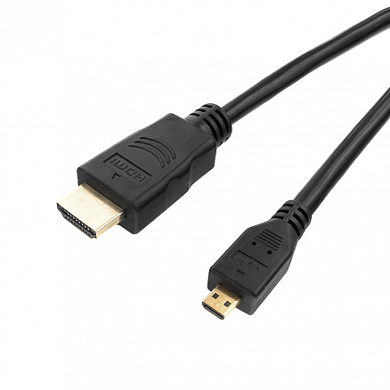 Кабель MicroHDMI - HDMI (папа - папа) длина 3 м версия 1.3 Cablexpert черный