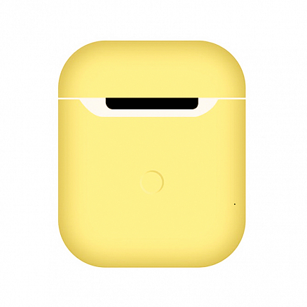 Чехол для наушников AirPods 2 силиконовый желтый
