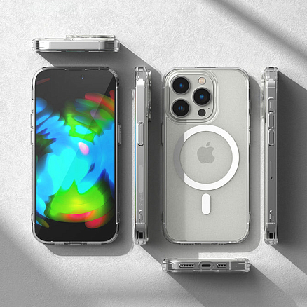 Чехол для iPhone 14 Pro Max гибридный Ringke Fusion Magnetic MagSafe прозрачный матовый