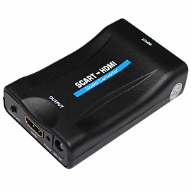 Переходник (преобразователь) SCART - HDMI (мама-мама) MHL черный