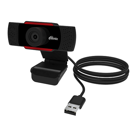 Веб-камера с высоким разрешением 1080p Ritmix RVC-120 черная