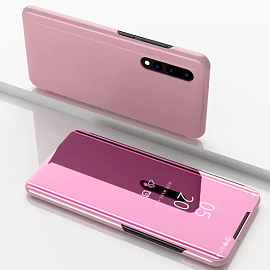Чехол для Huawei P30 кожаный CASE Smart View розовое золото