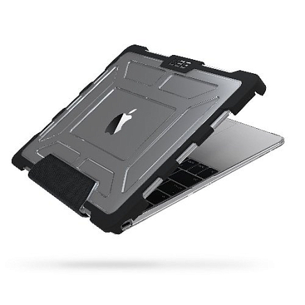 Чехол для Apple MacBook 12 A1534 гибридный для экстремальной защиты Urban Armor Gear UAG прозрачно-черный