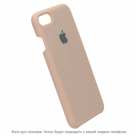 Чехол для iPhone X, XS пластиковый Soft-touch бежевый