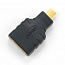 Переходник MicroHDMI - HDMI (папа - мама) Cablexpert черный