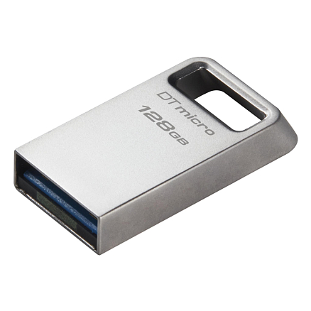 Флешка Kingston DataTraveler Micro DTMC3G2 128GB USB 3.2 Gen 1 металл серебристая