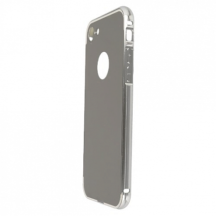 Чехол для iPhone 7, 8 алюминиевый GreenGo Mirror серый