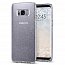 Чехол для Samsung Galaxy S8+ G955F гелевый с блестками Spigen SGP Liquid Crystal Glitter прозрачный серый