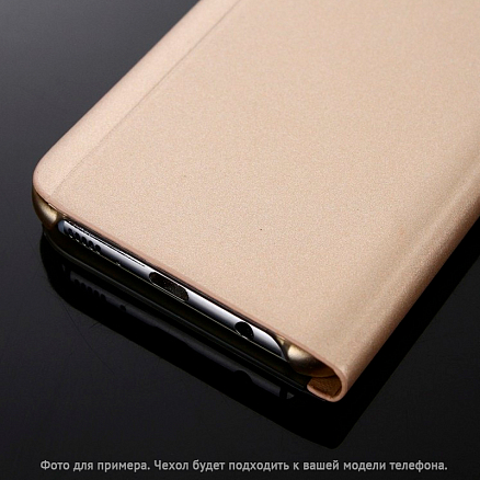Чехол для Xiaomi Redmi Note 7 книжка Hurtel Clear View золотистый