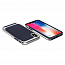 Чехол для iPhone X, XS гибридный Spigen SGP Neo Hybrid серебристо-синий