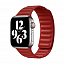 Ремешок-браслет для Apple Watch 42 и 44 мм кожаный Nova Leather Loop красный