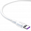 Кабель Type-C - USB 2.0 для зарядки 1 м 5А Baseus Double-Ring (быстрая зарядка Huawei) белый