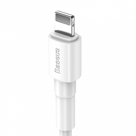 Кабель USB - Lightning для зарядки iPhone 1 м 2.4А Baseus Mini белый
