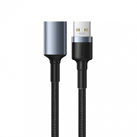 Кабель-удлинитель USB 3.0 (папа - мама) длина 1 м 2А Baseus Cafule черно-серый