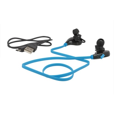 Наушники беспроводные Bluetooth Forever BSH-100 вакуумные с микрофоном для спорта черно-синие