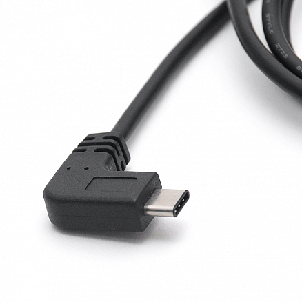 Кабель Type-C - USB 3.0 для зарядки + OTG с угловым штекером 1 м Nova N60 черный