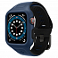 Чехол с ремешком для Apple Watch 44 мм гелевый Spigen Liquid Air Pro синий