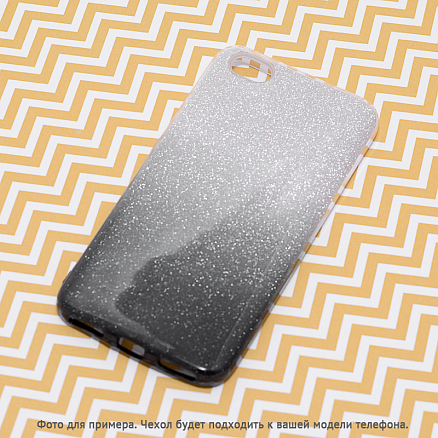 Чехол для Xiaomi Redmi Note 5A гибридный с блестками GreenGo Gradient Glitter серый