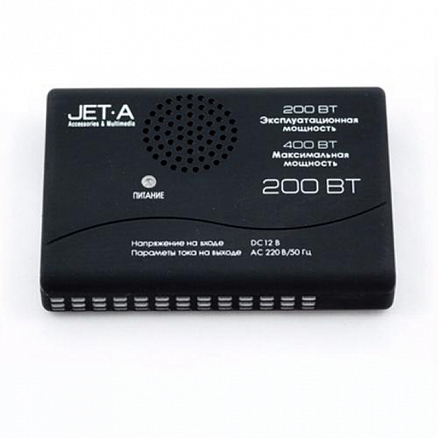 Инвертор напряжения автомобильный компактный с USB портом Jet.A Compactor JA-PI4 200Вт
