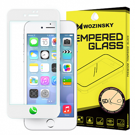 Защитное стекло для iPhone 7 Plus на весь экран противоударное Wozinsky 5D белое