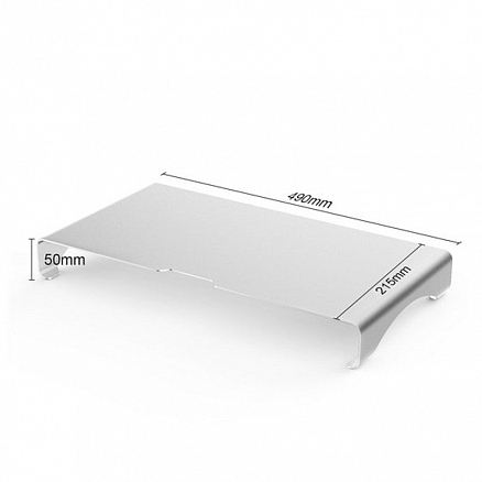 Подставка для ноутбука или монитора Evolution MS101 металлическая серебристая
