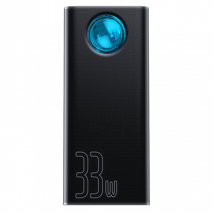 Внешний аккумулятор Baseus Amblight 30000мАч (4хUSB, Type-C, ток 3А, быстрая зарядка PD, QC 3.0, 33Вт) черный