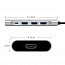 Хаб (разветвитель) Type-C - HDMI, Type-C PD, 3 x USB 3.0 WiWU Apollo A531H серебристый