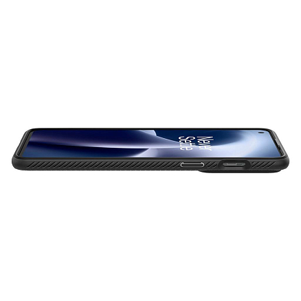 Чехол для OnePlus Nord 2T гелевый Spigen Liquid Air матовый черный