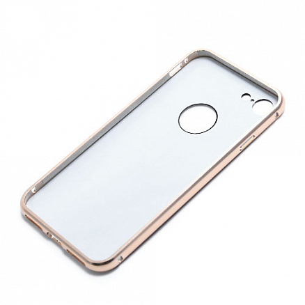 Чехол для iPhone 7, 8 алюминиевый GreenGo Mirror золотистый