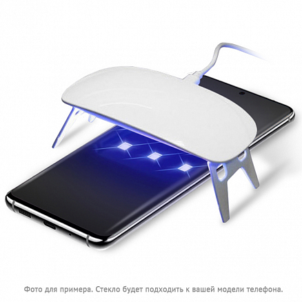 Защитное стекло для Samsung Galaxy S22 Ultra на весь экран противоударное Mocoll Platinum c УФ-клеем прозрачное