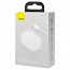 Беспроводная магнитная зарядка MagSafe для iPhone 15W с Type-C Baseus Light BS-W518 белая