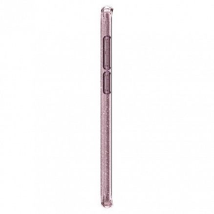 Чехол для Samsung Galaxy S9+ гелевый с блестками Spigen SGP Liquid Crystal Glitter прозрачный розовый
