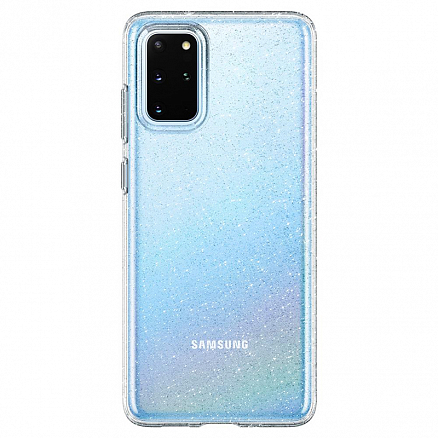 Чехол для Samsung Galaxy S20+ гелевый с блестками Spigen SGP Liquid Crystal Glitter прозрачный