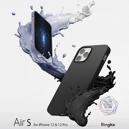 Чехол для iPhone 12, 12 Pro гелевый ультратонкий Ringke Air S черный