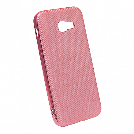 Чехол для Samsung Galaxy A5 (2017) гелевый Elegance Carbon розовый