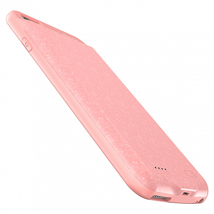 Чехол-аккумулятор для iPhone 6 Plus, 6S Plus Baseus Plaid 3650mAh розовый