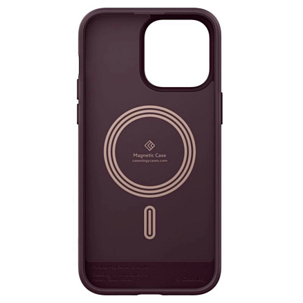 Чехол для iPhone 14 Pro Max гибридный Spigen Caseology Parallax MagSafe бордовый