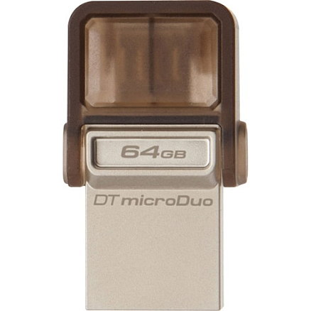 Флешка Kingston DataTraveler microDuo 64Gb два разъема USB OTG и MicroUSB