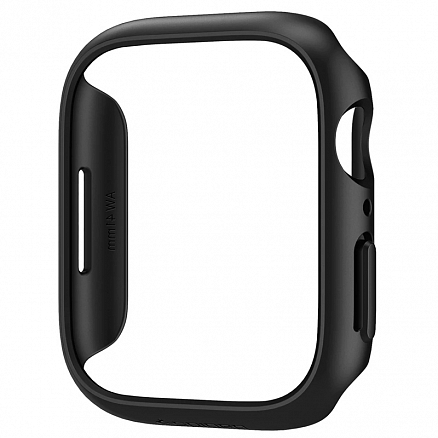 Чехол для Apple Watch 41 мм пластиковый тонкий Spigen Thin Fit черный