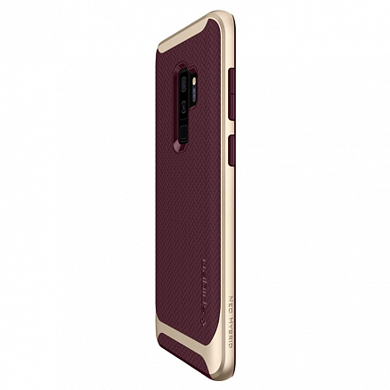 Чехол для Samsung Galaxy S9+ гибридный Spigen SGP Neo Hybrid золотисто-бордовый