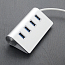 USB 3.0 HUB (разветвитель) на 4 порта NOVA-115 серебристый