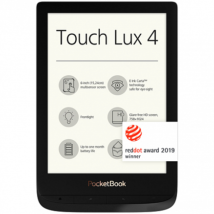 Электронная книга PocketBook 627 Touch Lux 4 с подсветкой черная