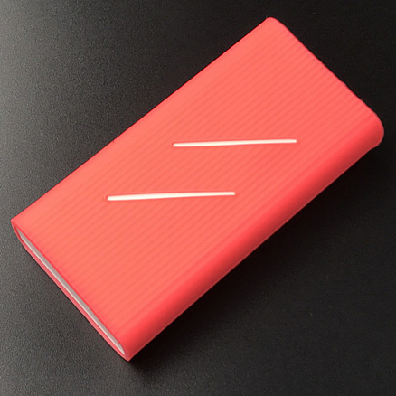 Чехол для внешнего аккумулятора Xiaomi Mi 2C силиконовый розовый