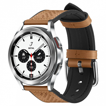 Ремешок-браслет для Samsung Galaxy Watch Samsung Watch 3 41 мм кожаный Spigen Retro Fit коричневый