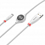 Кабель USB - Lightning для зарядки iPhone 1,2 м 2А с дисплеем Baseus Big Eye Digital белый