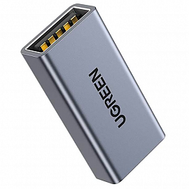 Удлинитель USB 3.0 (мама - мама) активный Ugreen US381 серый