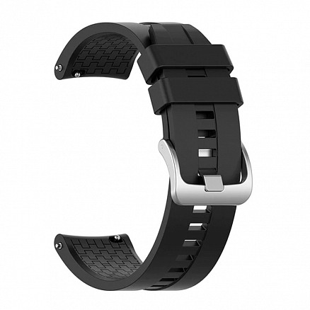 Ремешок-браслет для Huawei Watch GT силиконовой черный