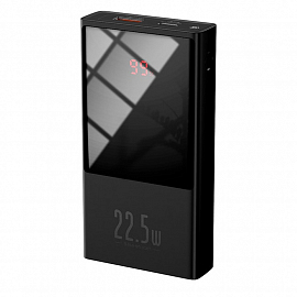 Внешний аккумулятор Baseus Super Mini с дисплеем 10000мАч (быстрая зарядка PD, QC 3.0, 22.5Вт) черный