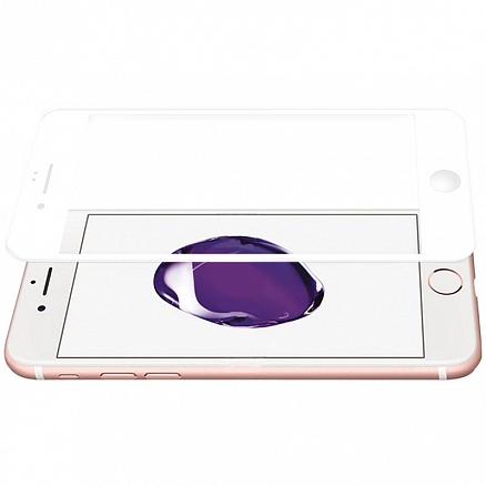Защитное стекло для iPhone 7 Plus, 8 Plus на весь экран противоударное Nillkin 3D AP+ PRO белое