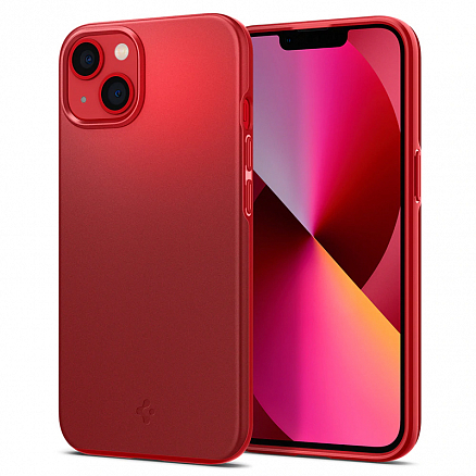 Чехол для iPhone 13 пластиковый тонкий Spigen Thin Fit красный